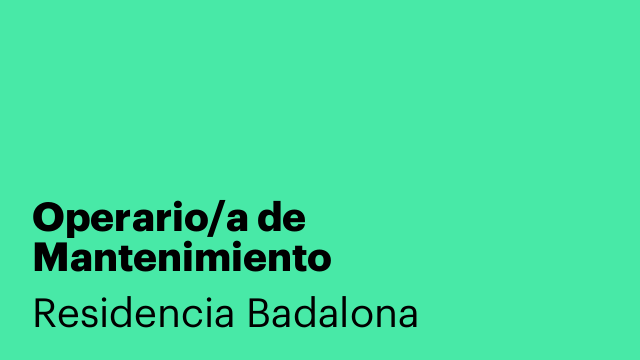 Operario/a de Mantenimiento