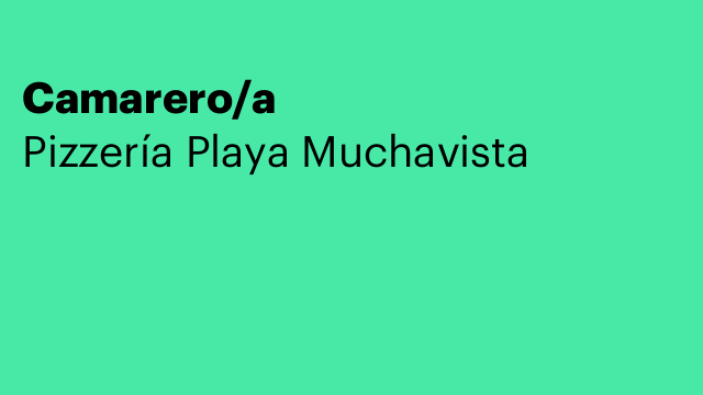 Camarero/a