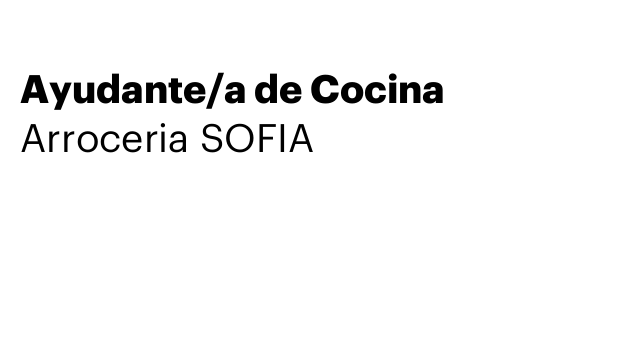 Ayudante/a de Cocina