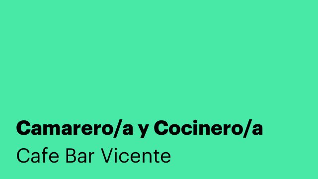 Camarero/a y Cocinero/a