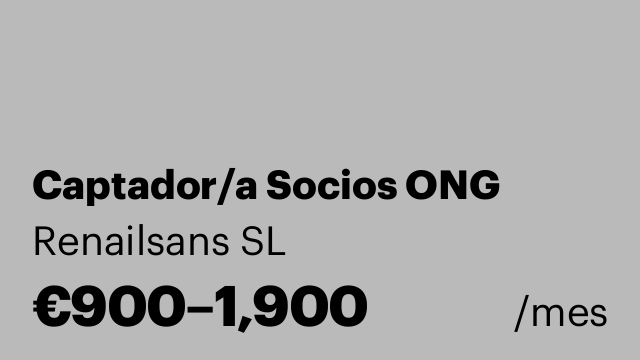 Captador/a Socios ONG