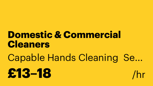 Domestic & Commercial  Cleaners