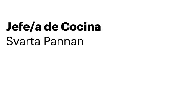 Jefe/a de Cocina
