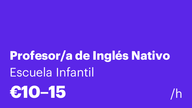 Profesor/a de Inglés Nativo