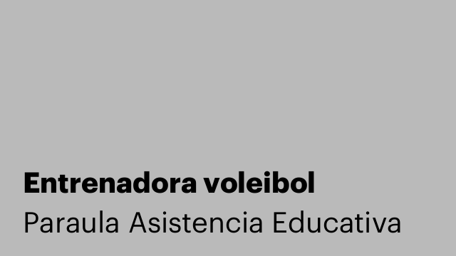 Entrenadora voleibol