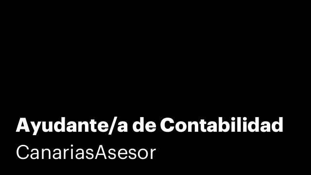 Ayudante/a de Contabilidad
