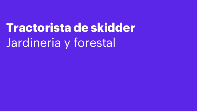 Tractorista de skidder