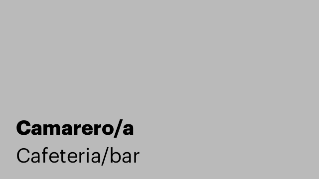 Camarero/a