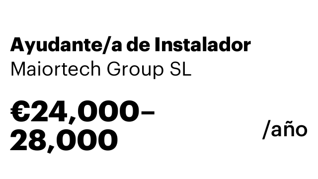 Ayudante/a de Instalador