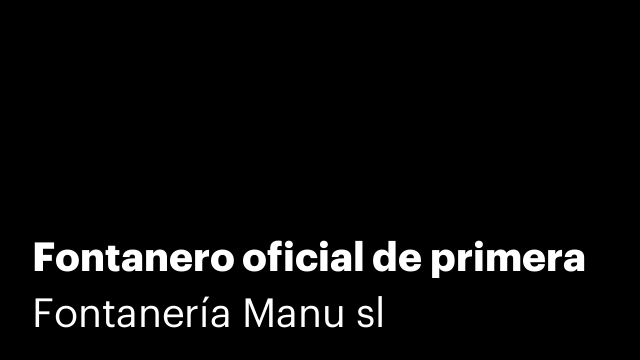 Fontanero oficial de primera