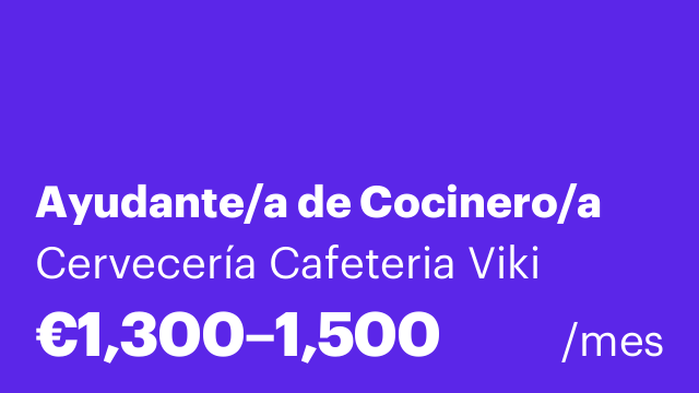 Ayudante/a de Cocinero/a