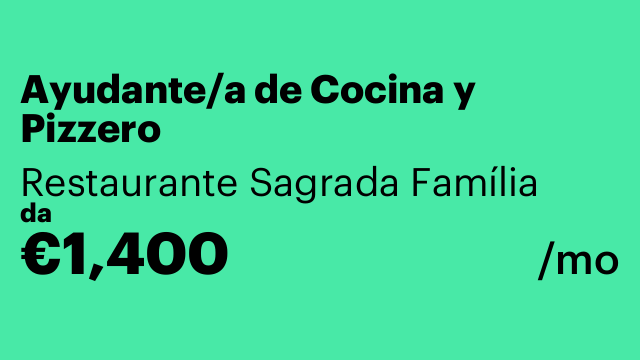 Ayudante/a de Cocina y Pizzero