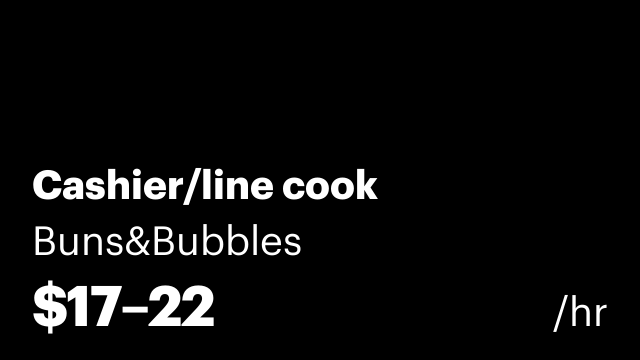 Cashier/line cook