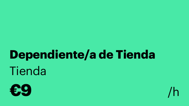 Dependiente/a de Tienda