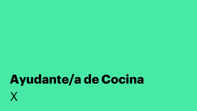 Ayudante/a de Cocina