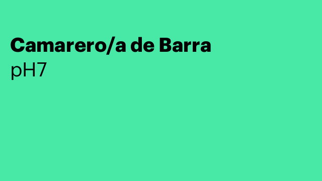 Camarero/a de Barra