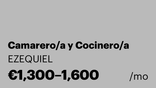 Camarero/a y Cocinero/a