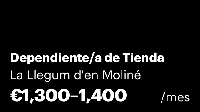 Dependiente/a de Tienda