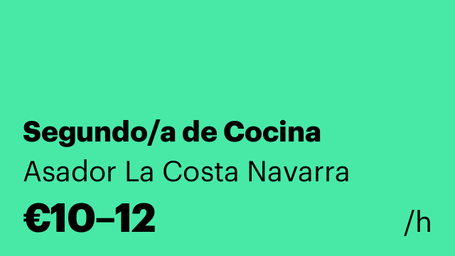Segundo/a de Cocina