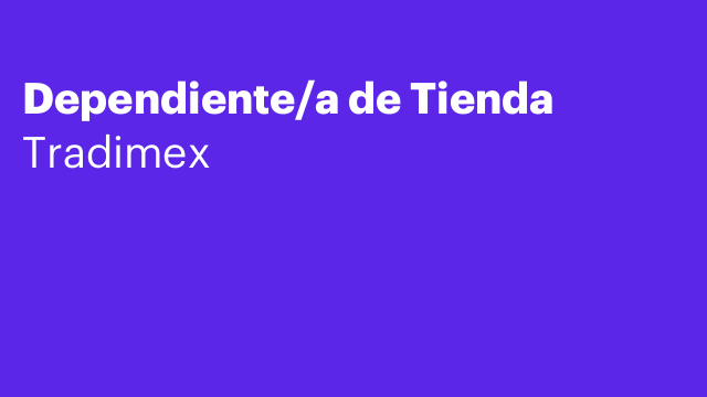 Dependiente/a de Tienda