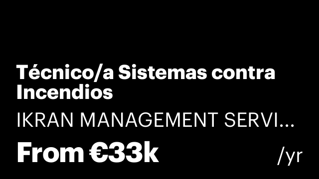 Técnico/a Sistemas contra Incendios