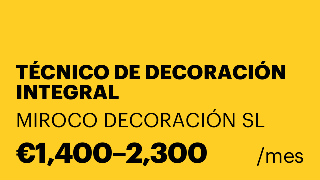 TÉCNICO DE DECORACIÓN INTEGRAL