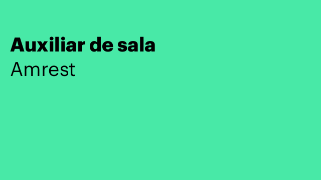 Auxiliar de sala