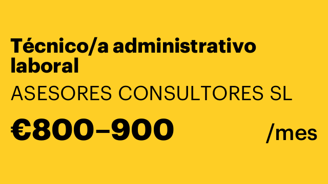 Técnico/a administrativo laboral