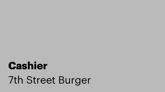 Cashier