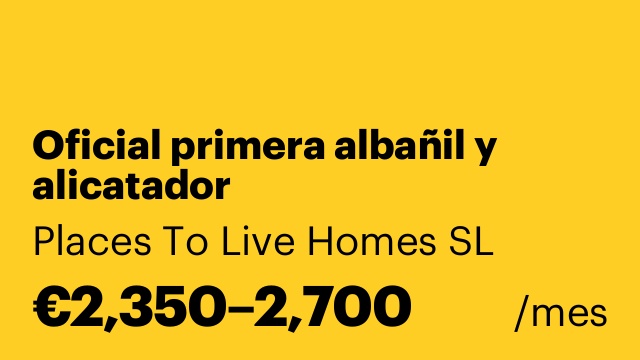Oficial primera albañil y alicatador