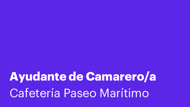 Ayudante de Camarero/a