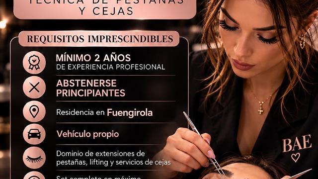 Lashista profesional de Cejas y Pestañas