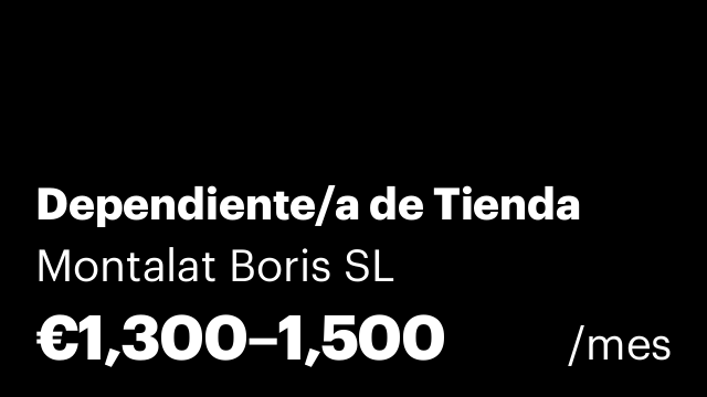 Dependiente/a de Tienda