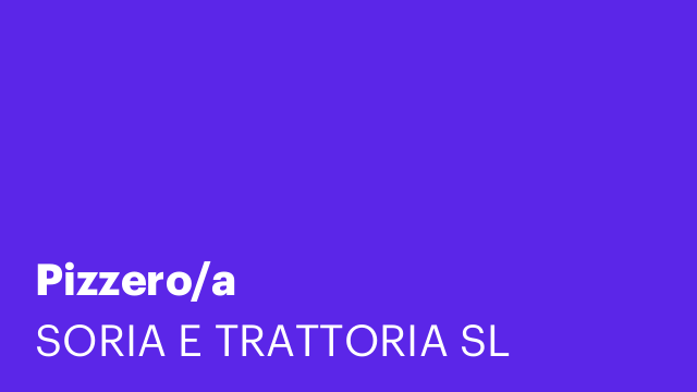 Pizzero/a