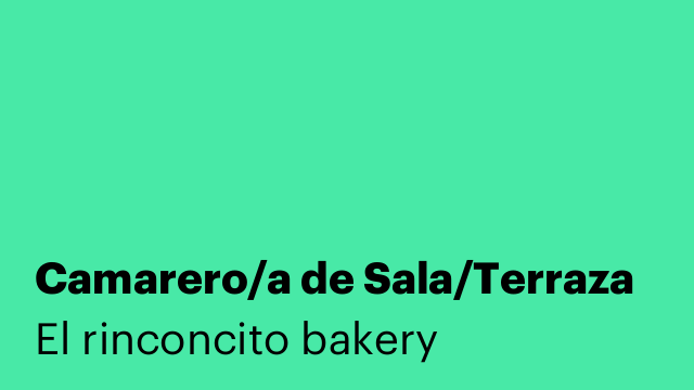 Camarero/a de Sala/Terraza