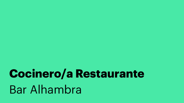 Cocinero/a Restaurante
