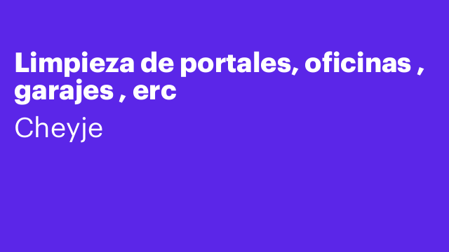 Limpieza de portales, oficinas , garajes , erc