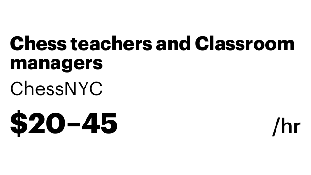 Chess teachers and Classroom managers