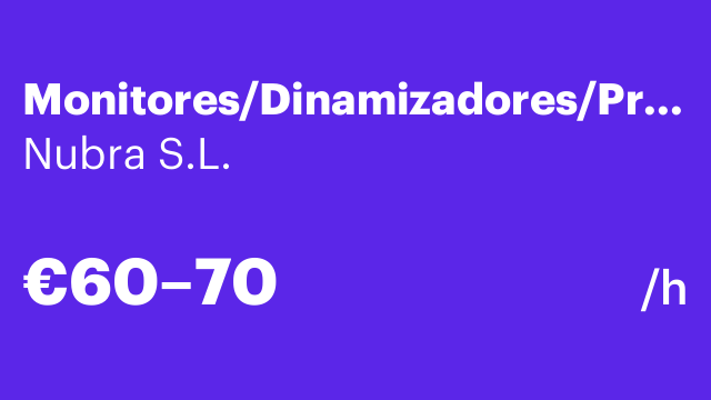 Monitores/Dinamizadores/Profesores con FRANCÉS