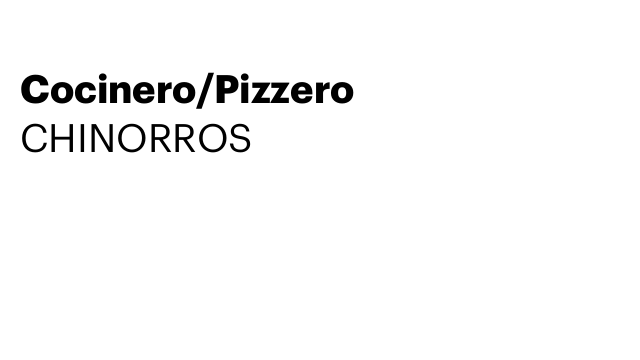 Cocinero/Pizzero