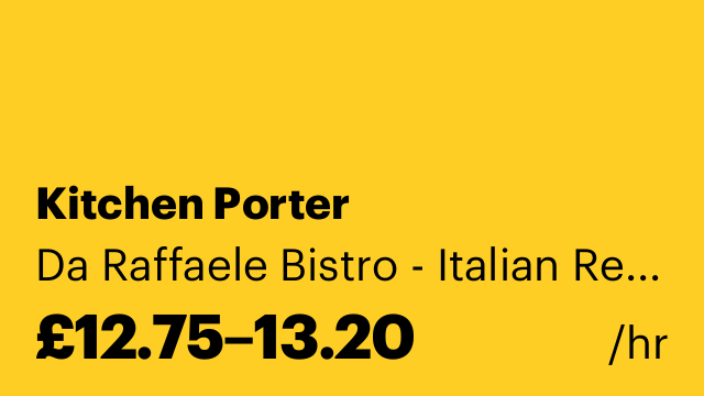 Kitchen Porter