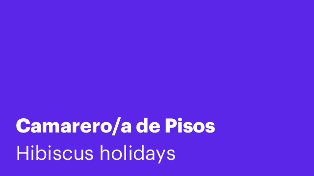 Camarero/a de Pisos