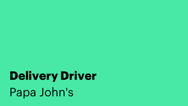 Delivery Driver