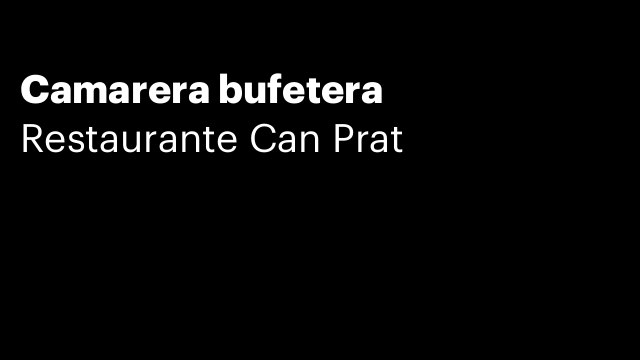 Camarera bufetera