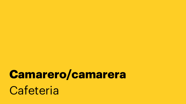 Camarero/camarera