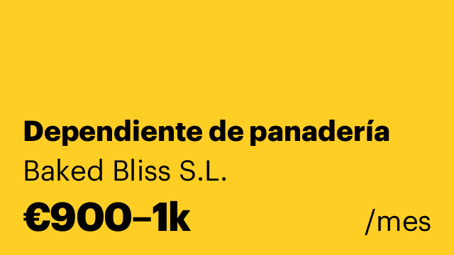 Dependiente de panadería