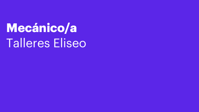 Mecánico/a