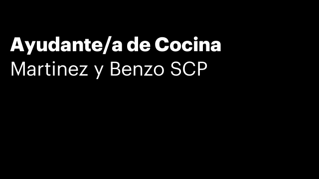Ayudante/a de Cocina