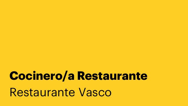 Cocinero/a Restaurante