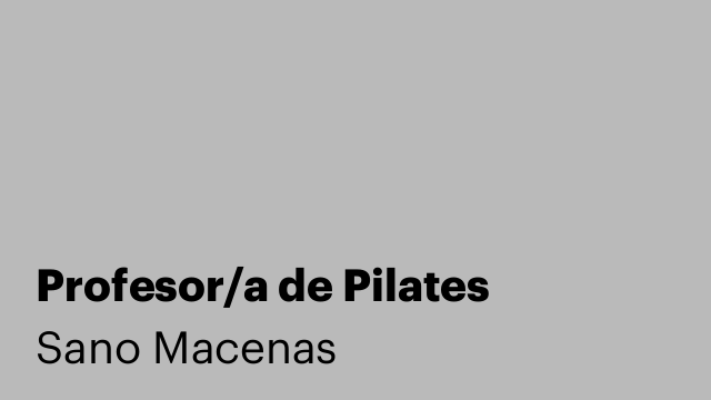 Profesor/a de Pilates